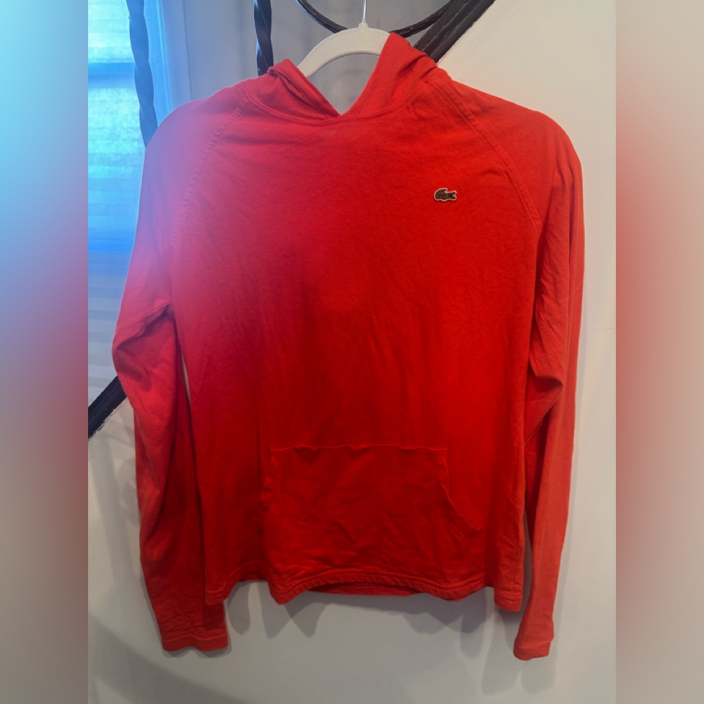 Lacoste Unisex Orange Hoodie T Lacoste Unisex Orange Hoodie T